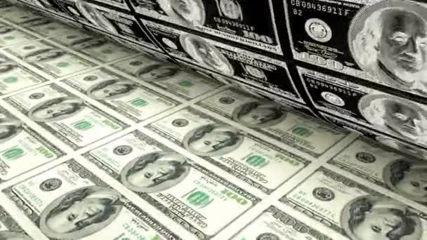 L'émission du dollar, l'imprimerie, l'impression du dollar — Video