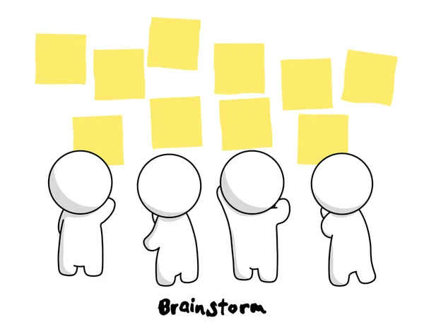 Sr. Simple en Brainstorm Acción — Archivo Imágenes Vectoriales