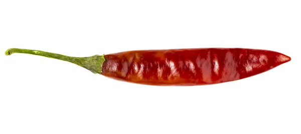 Heldere Rijpe Chili Peper Close Een Witte Achtergrond — Stockfoto