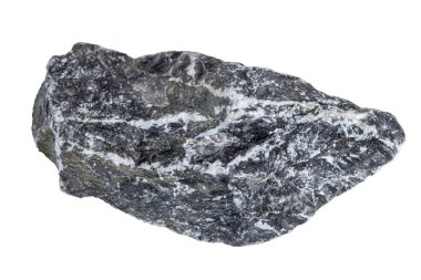 Olağandışı şekilli taş beyaz, izole, üst görünüm.