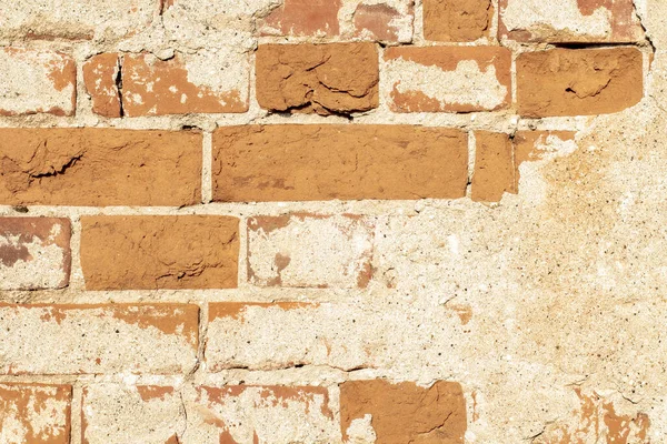 歯ざわりだ 古いレンガの壁やヴィンテージ茶色のレンガの壁の背景 — ストック写真