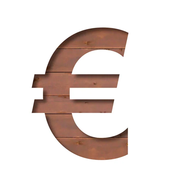 Carattere Sulle Lavagne Simbolo Del Denaro Euro Ritagliato Carta Uno — Foto Stock