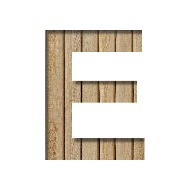 Font Light Wood Letter Cut Out Paper Background Vertical Wood — Stock Photo, Image