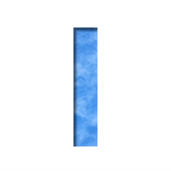Betűtípus Blue Sky Levelet Vágtam Papírból Egy Fényes Kék Égbolt — Stock Fotó