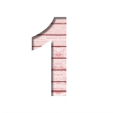 Eski boyanmış yazı tipi. Rakamsal olanı, pembe boyalı eski tahtaların kırsal arka planında bir kağıt kesiği. Dekoratif yazı tipleri kümesi.