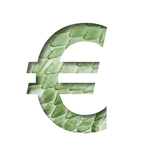 Slangenhuid Lettertype Euro Money Business Symboliseert Papier Achtergrond Van Een — Stockfoto