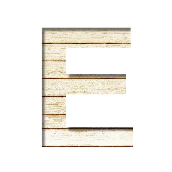 Plank Wall Font Letter Cut Out Paper Old Plank Wall — Foto de Stock