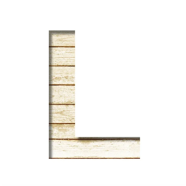 Plank Wall Font Letter Cut Out Paper Old Plank Wall — Stock Photo, Image