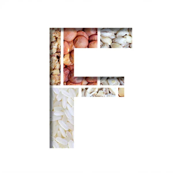 Gezond Voedsel Lettertype Letter Gesneden Uit Wit Papier Achtergrond Van — Stockfoto