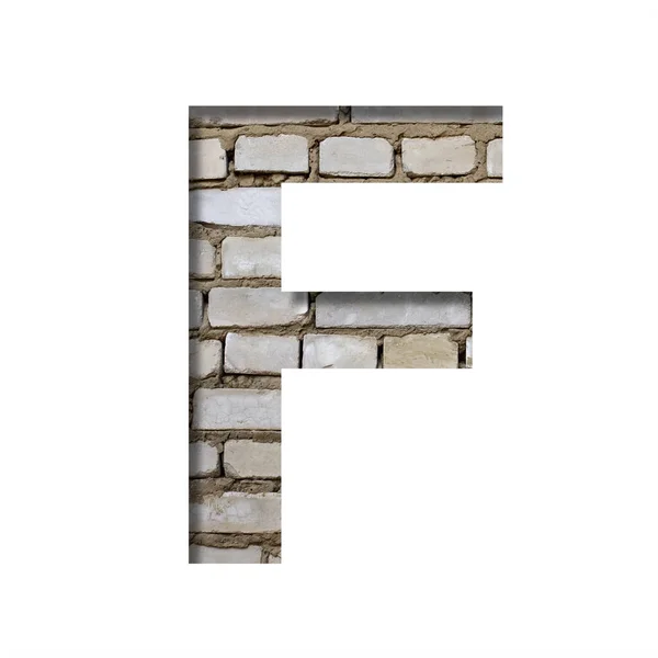 Lettertype White Brick Letter Gesneden Van Wit Papier Achtergrond Van — Stockfoto