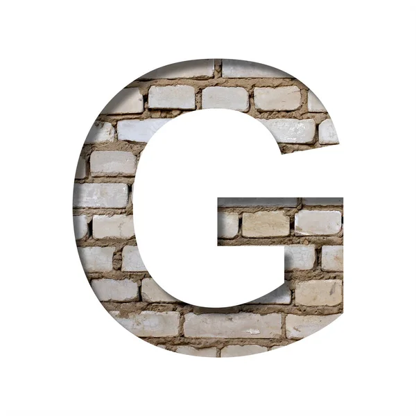 Lettertype White Brick Letter Gesneden Uit Wit Papier Achtergrond Van — Stockfoto