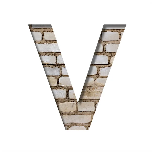 Lettertype White Brick Letter Gesneden Van Wit Papier Achtergrond Van — Stockfoto