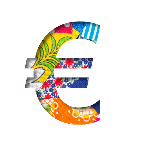 Artigianato Carattere Creativo Euro Money Business Symbol Ritagliato Carta Sullo — Foto Stock