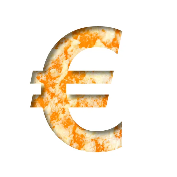 Caratteri Arancioni Euro Money Business Symbol Tagliato Carta Sullo Sfondo — Foto Stock