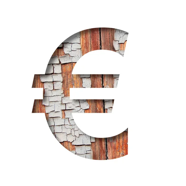 Fonte Fundo Vintage Euro Dinheiro Símbolo Negócios Cortado Papel Contra — Fotografia de Stock