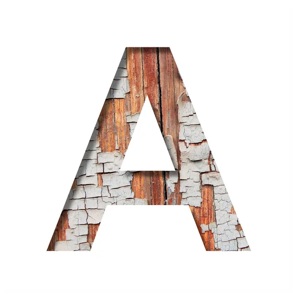 Vintage Backdrop Font Letter Cut Out Paper Background Old Wooden — Stok Foto