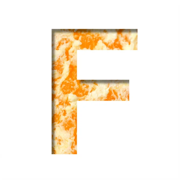 Orange Zest Font Letter Cut Out Paper Background Fragrant Peel — Stock Photo, Image