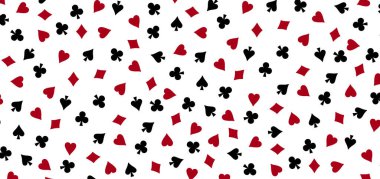 Kart kıyafetlerinin deseni kupa, elmas ve sinek şeklinde. Kumarhane kart oyunları ve poker geçmişi.