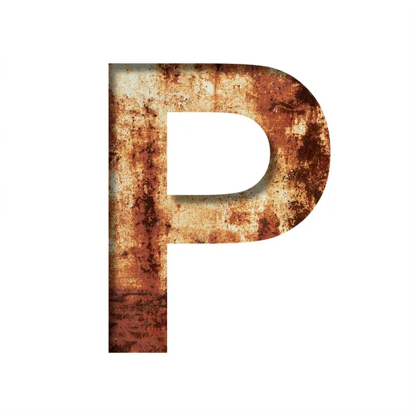 Rusty Iron Letters Letter Cut Out Paper Background Old Rusty — Stock Photo, Image