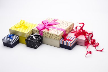 Colored gift boxes