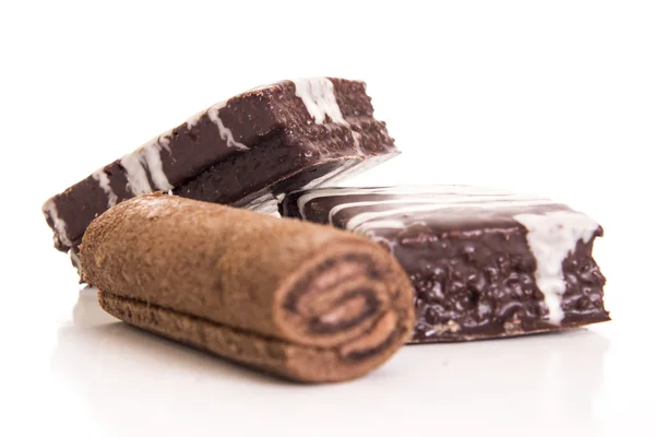 Chocolade kleine cakes — Stockfoto