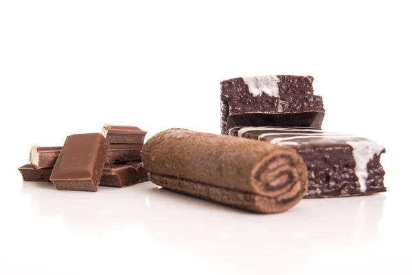 Маленькі тістечка шоколаду — стокове фото