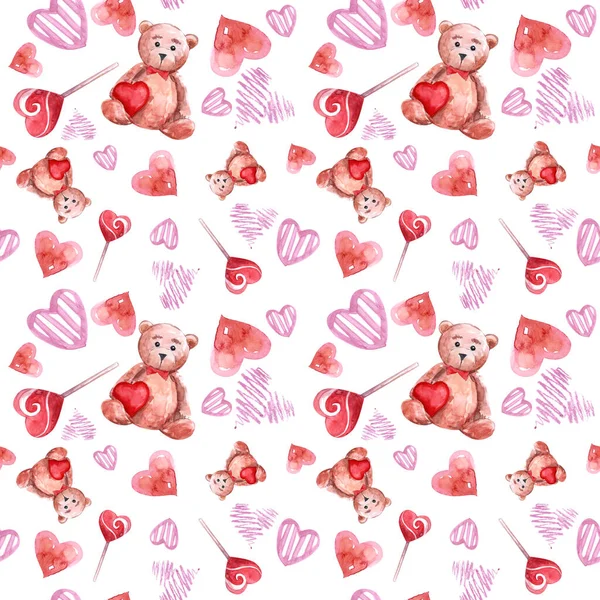 Seamless Pattern Valentine Day Texture Scrapbooking Paper Decor Clip Art — Stock Photo, Image