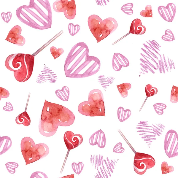 Patrón Perfecto Para Día San Valentín Textura Para Papel Scrapbooking — Foto de Stock