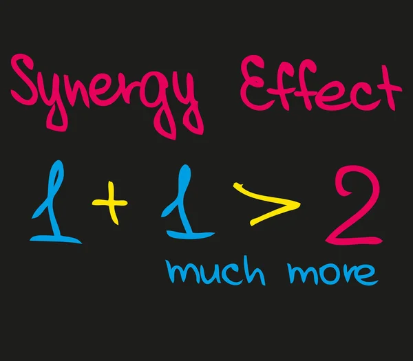 Motivatie synergie-effect — Stockvector