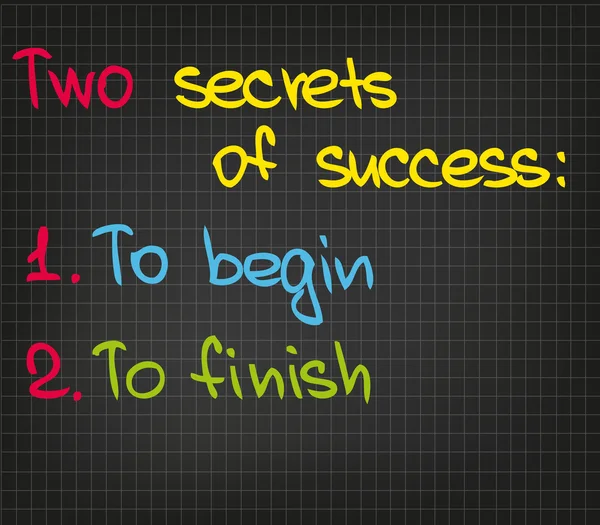 2 secrets du succès — Image vectorielle
