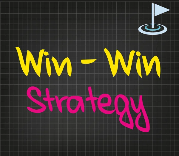 Stratégie gagnant-gagnant — Image vectorielle