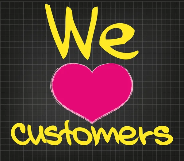 We love customers — Stock Vector