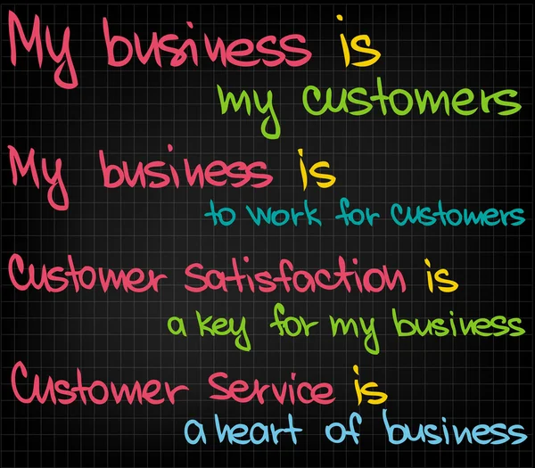 Mitt företag är mina kunder — Stock vektor