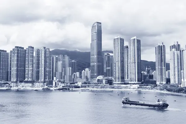 Skyline Puerto Ciudad Hong Kong —  Fotos de Stock