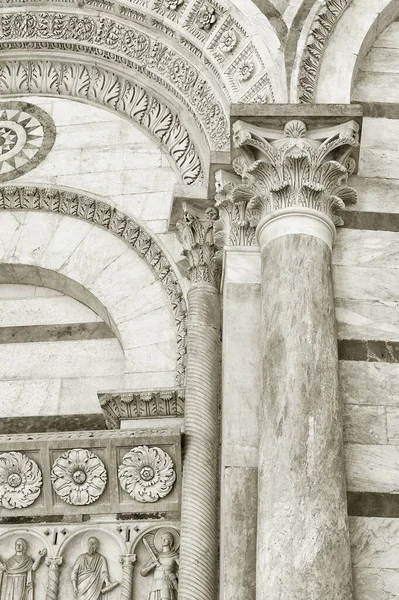 Detalles Arquitectónicos Del Baptisterio San Juan Piazza Dei Miracoli Pisa —  Fotos de Stock