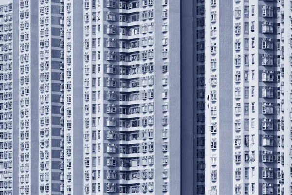 Exterior Edifício Residencial Arranha Céus Cidade Hong Kong — Fotografia de Stock