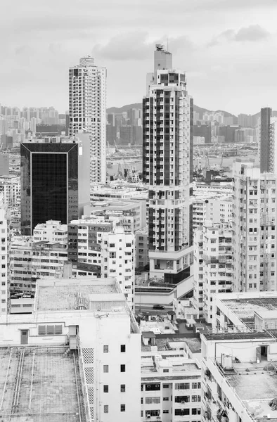 Skyline Distrito Residencial Cidade Hong Kong — Fotografia de Stock