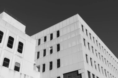 Modern mimarinin dış cephesi. soyut arkaplan oluşturuluyor