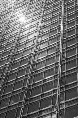 Modern mimarinin dış cephesi. soyut arkaplan oluşturuluyor