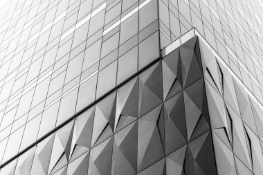 Modern mimarinin dış cephesi. soyut arkaplan oluşturuluyor