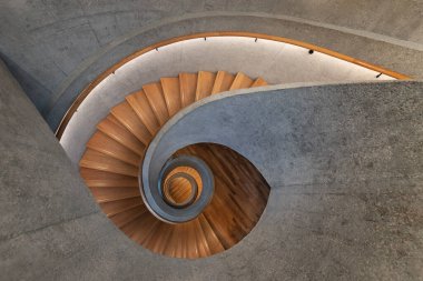 Modern spiral merdiven. Modern mimari soyut arkaplan