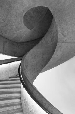 Modern spiral merdiven. Modern mimari soyut arkaplan