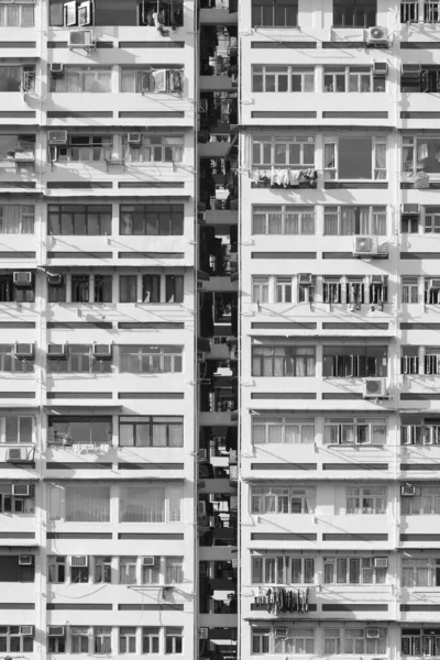 Exterior Clădirii Rezidențiale Înaltă Creștere Din Hong Kong — Fotografie, imagine de stoc