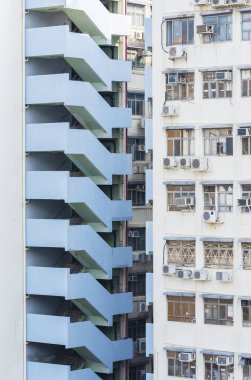 Hong Kong 'daki eski sanayi binasının dışı.