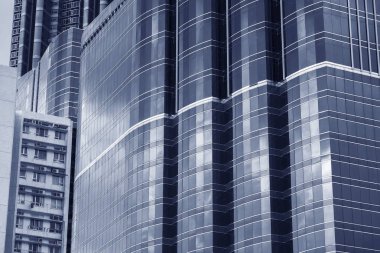 Modern mimarinin dış cephesi. soyut arkaplan oluşturuluyor