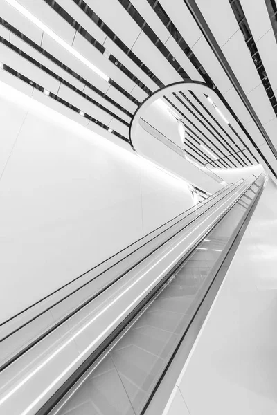 Vista Interior Escalera Mecánica Arquitectura Moderna —  Fotos de Stock