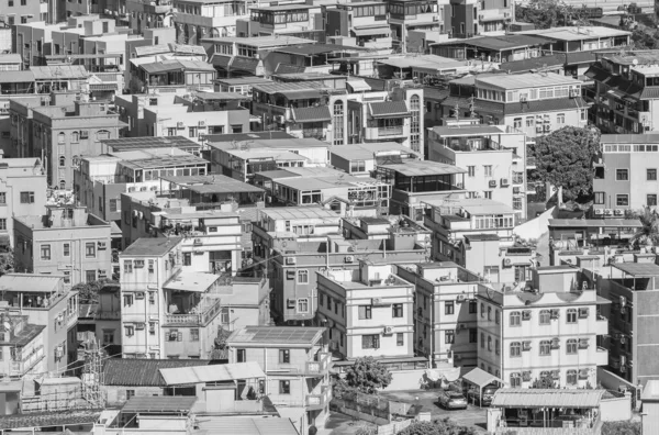 Casa Residencial Lotada Aldeia Rural Cidade Hong Kong — Fotografia de Stock