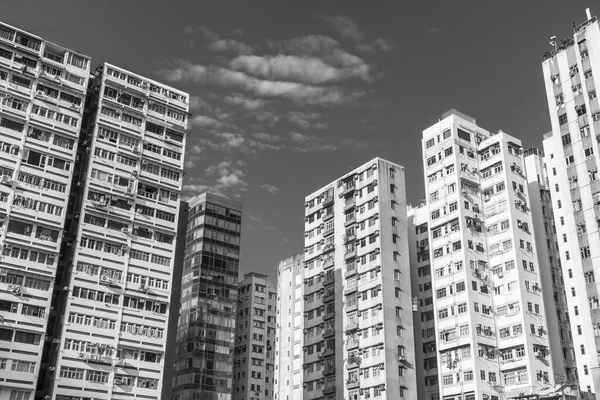 Високе Підвищення Житлового Будівництва Місті Гонконг — стокове фото