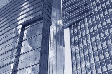 Modern mimarinin dış cephesi. soyut arkaplan oluşturuluyor