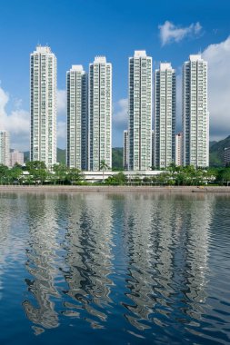 Hong Kong 'da yüksek binalar.